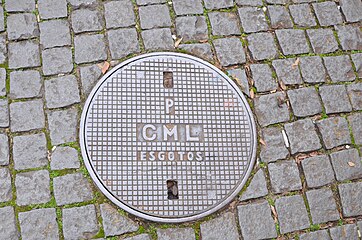 Manhole cover in Lisbon