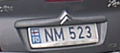 Faroese number plate issued since 1996 (not in the EU).