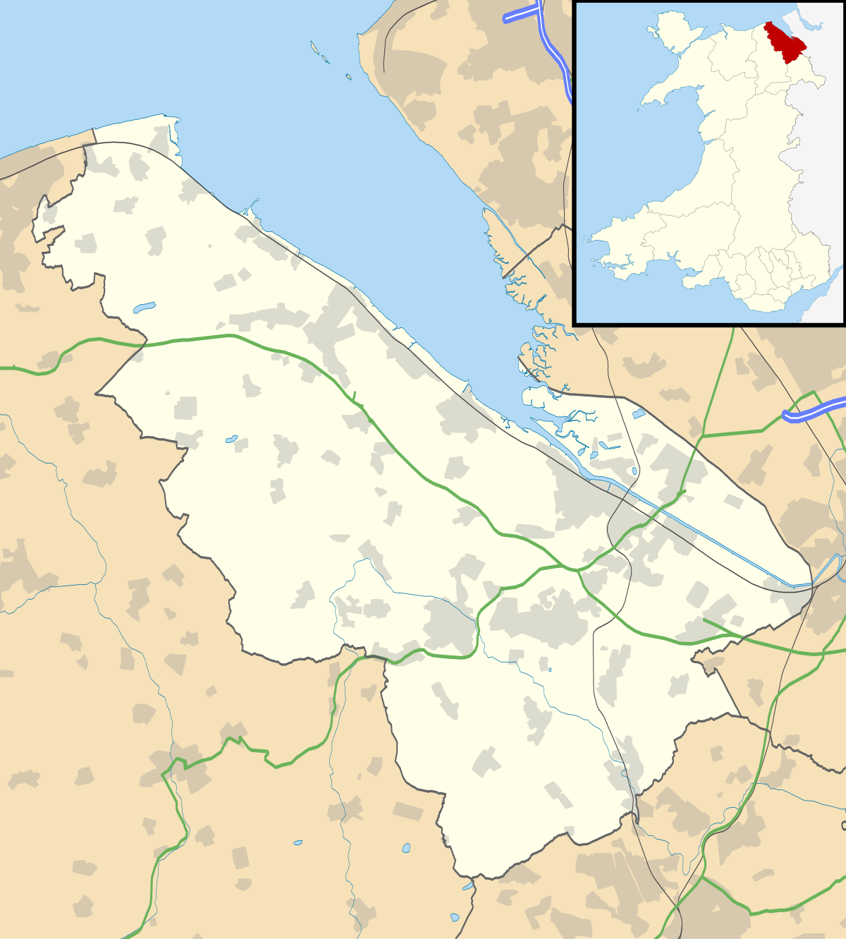 Map Of Flintshire Wales Flintshire - Wikipedia