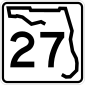 Markierung der Staatsstraße von Florida