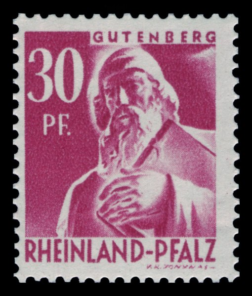 File:Fr. Zone Rheinland-Pfalz 1947 9 Johannes Gutenberg Denkmal in Mainz.jpg