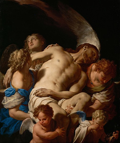 File:Francesco Trevisani, , Kunsthistorisches Museum Wien, Gemäldegalerie - Leichnam Christi, von Engeln gehalten - GG 1564 - Kunsthistorisches Museum.jpg