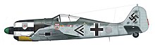 Focke-Wulf Fw 190 A-4, I./JG 1, geflogen von Hauptmann Fritz Losigkeit