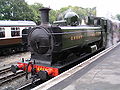 English: GWR 0-6-0PT 5700 Class, no. 4612 at Bodmin General, on 28th August 2003. Deutsch: Great Western Railway Tenderlokomotive Baureihe 5700 mit Achsfolge 0-6-0PT (UIC-Schema: C), Nr. 4612 in Bodmin General am 28. August 2003.