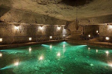 Cistern of Bourbon tunnel, used as a shelter during World War II