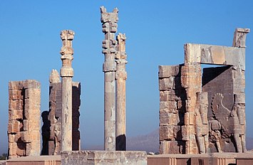 The Persepolis in Iran: Pictures of the Gate of All Nations, the main entrance for all representatives of other nations and states. Persepolis appears to have been a grand ceremonial complex, that it was especially used for celebrating Nowruz, the Persian New Year, in 515 BC.