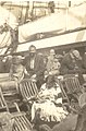 George Kenner, German civilian World War I POW, wife Margaret, son David on ship Relience from Germany to USA, Sept. 1927