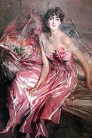 La Dame en rose. Portrait de Madame Olivia Concha de Fontecilla (1916), Ferrare, musée Giovanni Boldini.