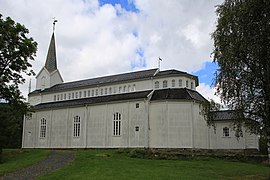 Side view of the church