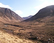 Glen Catacol with Glen Catacol river.