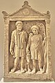 Gravestone of Zosas and Nostimos, 2nd cent. A.D. Archaeological Museum of Marathon, Attica, Greece.