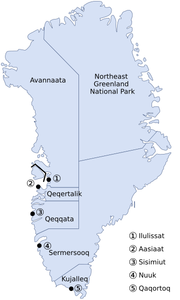 Grönlands administrativa indelning