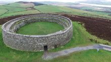 The Iron Age fortress Grianan of Aileach (Irish: Grianán Ailigh).