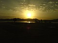 Sun rise in Guri Gol Lake.