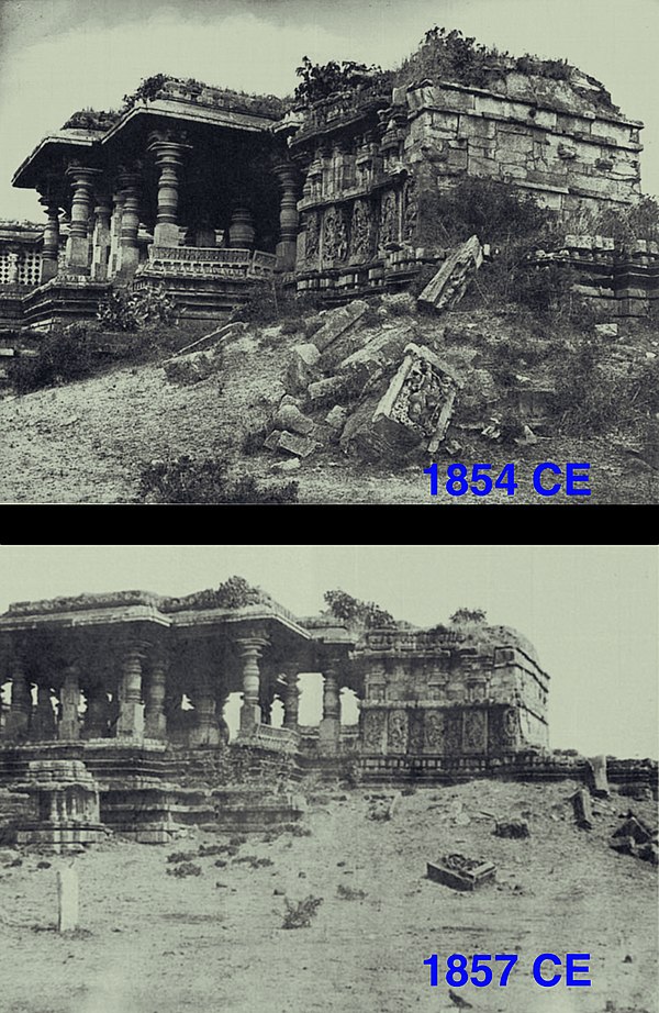 The Hoysalesvara temple was one of the first to be properly surveyed in Karnataka between 1801 and 1806. After the invention of photography, it was on