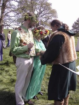 Neopagan handfasting ceremony