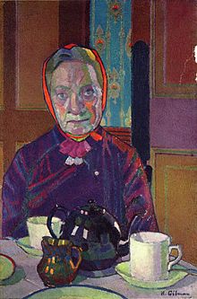 Harold Gilman. Mrs Mounter at the Breakfast Table, 1917 Harold Gilman 001.jpg