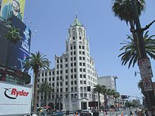 The First National Bank served as one of the Metropolis backdrops. Hollywood, Ca.-First National Bank Building-1927.JPG