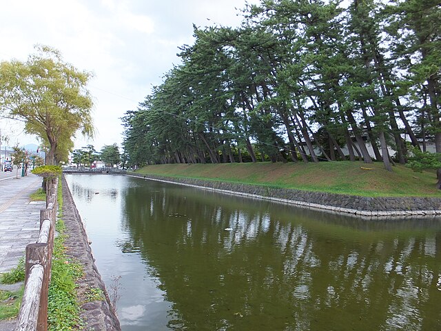 Moats of Honjō Castle, administrative center of Honjō Domain