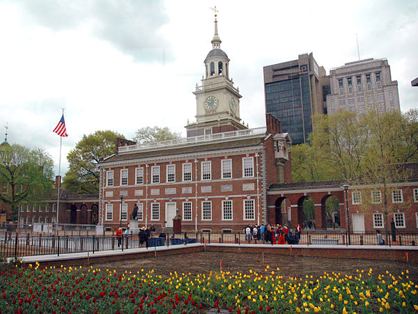 Independence Hall in Philadelphia, where the Declaration of Independence and United States Constitution were adopted in 1776 and 1787-88, respectively