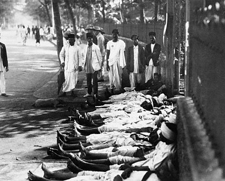 Indian workers on strike in support of Gandhi in 1930