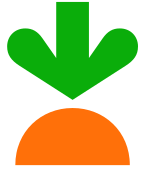 The Instacart logo is a simplified carrot. Logo since 2022. Instacart carrot.svg