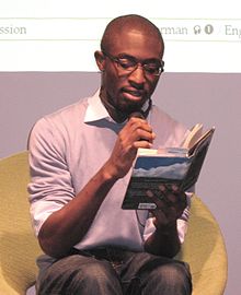 Uzodinma Iweala during a public reading at the Frankfurt Book Fair on October 17, 2008.