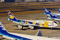 JA8965 2 B747-481D ANA (Pocket Monsters) HND 13JAN99 (6559460693).jpg 