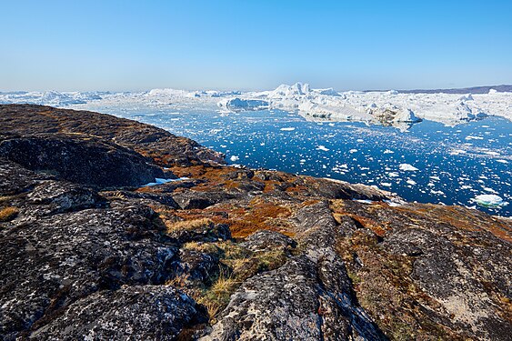 Jacobshavn Glacier in Greenland is retreating due to climate change