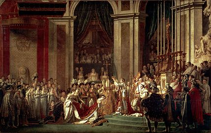 Jacques-Louis David og Georges Rouget, Kejser Napoleon og kejserinde Josefines kroning 1806-07, Louvre