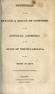 Thumbnail for File:Journals of the Senate and House of Commons of the General Assembly of North-Carolina at its session in ... (serial) (IA journalsofsenate18281829).pdf