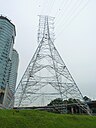 ☎∈ The Kerinchi Pylon viewed from the nearby monsoon drain