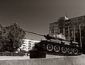 T-34 tank. It is installed as a World War II monument in Sommera street