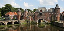 Koppelpoort is a city gate in Amersfoort. Koppelpoort Amersfoort Cropped.jpg