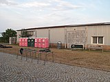 Čeština: Dočasné záchody v lázních Lednice. Okres Břeclav, Česká republika.