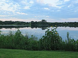 Lake Hiawatha in afternoon with sunflowers.jpg