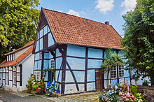 Das Leinenweberhaus von 1693 ist ein typisches Tecklenburger Fachwerkhaus