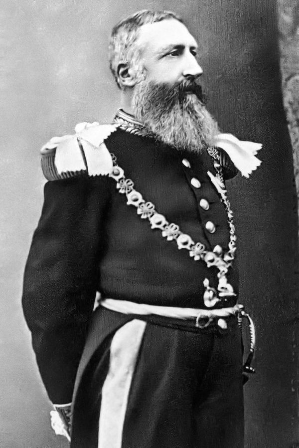 Leopold II, King of the Belgians and de facto owner of the Congo Free State, whose agents were accused of crimes against humanity