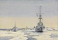 "Libau_Harbour,_January-february_1919_-_'hms_Caledon'_and_destroyers_'wrestler'_and_'valhalla'_Art.IWMART2689.jpg" by User:Ducksoup