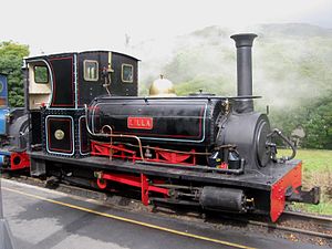 Lilla in Beddgelert train station, September 2011