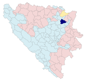 Poziția localității Tuzla