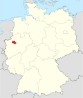 Kart som viser Kreis Recklinghausens beliggenhet i Tyskland