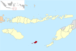 Location of Sabu Raijua Regency in مشرقی نوسا ٹنگارہ