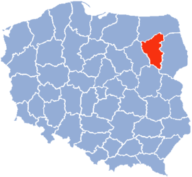 Ubicación de Łomża Voivodeship