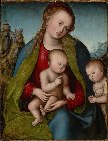 File:Lucas Cranach d.Ä. - Madonna mit dem Kind und dem Johannesknaben (Brukenthal-Museum).jpg