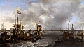 „Amsterdamo uosto vaizdas su laivais“ (1666, Luvras, Paryžius)
