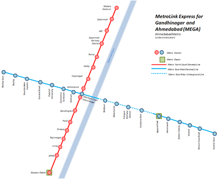 Ahmedabad Metro Network Map