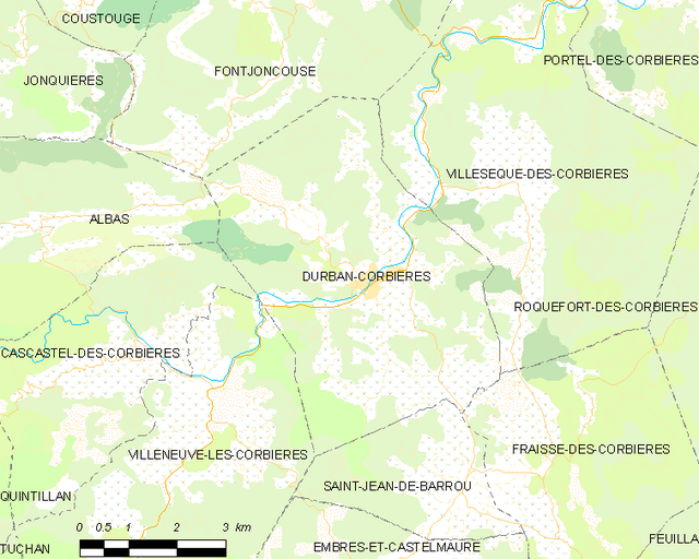 Poziția localității Durban-Corbières