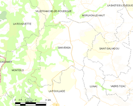 Mapa obce Sanvensa
