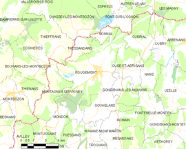 Mapa obce Rougemont